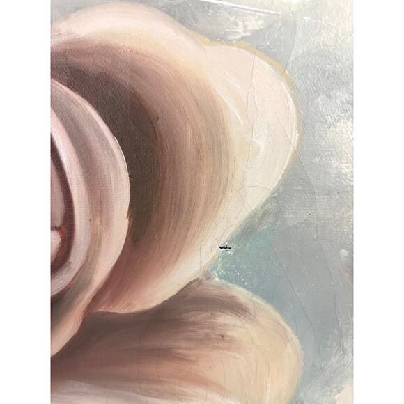 VTG White Cat Oil Painting Signed Original Hand Painted Art Canvas Framed OOAK - Picture 2 of 10